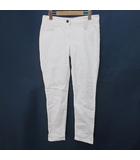 セオリー Theory ロング丈 スキニーパンツ レギパン 2 白系 ホワイト 無地 ジップフライ ストレッチ