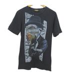 半袖 Tシャツ L 黒系 ブラック プリント クルーネック