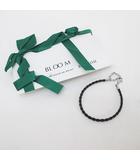 ブルーム BLOOM ブレスレット 編み込み レザー調 黒系 ブラック カニカン アクセサリー