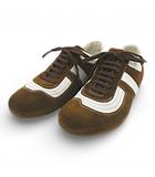 サルヴァトーレフェラガモ Salvatore Ferragamo TV 4410 ローカット スニーカー バイカラー コンビ ブラウン 茶系 スエード  レザー 6.5 EE イタリア製