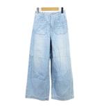 ビーティングハート BEATING HEART ワイドパンツ 0 水色系 デニム フロントポケット