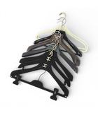 プラダ PRADA ハンガー9本セット ブランド違い 形違い パンツハンガー シャネル CHANEL / グッチ GUCCI / ロエベ LOEWE / ダンヒル dunhill 黒系 ブラック