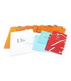 エルメス HERMES 13枚セット 紙袋 ショッパー ショップ袋 純正 付属品 ロゴ デザイン違い サイズ違い バカラ Baccarat / ディオール Dior / ティファニー TIFFANY & CO. オレンジ系