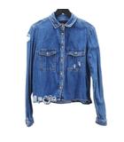ザラ トラファルック ZARA Trafaluc 長袖 デニムシャツ L 青系 ブルー ダメージ加工 胸ポケット