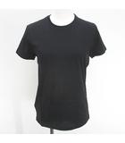 プラダ PRADA 98339 34767 半袖 Tシャツ カットソー M 黒系 ブラック リブ 無地