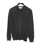ユニフォーム UNIFORM CNSHAYIN2801SHA 長袖 ニット セーター Vネック M 黒系 ブラック ロゴ 文字 刺繍 リブ 毛 ウール