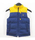 ラルフローレン RALPH LAUREN ダウンベスト 120 紺系 ネイビー 緑系 グリーン リバーシブル ジップアップ