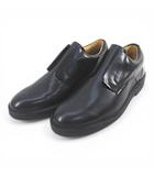 ソフネット SOPHNET. LACE LESS LEATHER SHOES SOPH-170148 革靴 スリッポン クレープソール 42 ブラック 黒系 レザー ポルトガル製