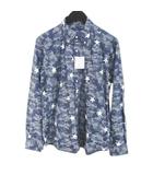 ソフネット SOPHNET. SOPH-170045 CAMOUFLAGE LOAN STAR B.D SHIRT シャツ 迷彩柄 カモフラ スター柄 星柄 シャツ ボタンダウン S 紺系 ネイビー 日本製 胸ポケット タグ付