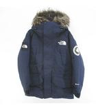 ザノースフェイス THE NORTH FACE ND92342 アンタークティカパーカ アウトドアウェア ダウンジャケット コート 比翼 XS 紺系 ネイビー ジップアップ ロゴ 文字 刺繍 ワッペン