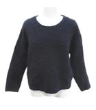 ボールジー BALLSEY トゥモローランド 長袖 ニット セーター ショート丈 S 紺系 ネイビー 毛 ウール 無地
