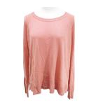 ザラ ZARA 長袖 ニット セーター L ピンク系 リブ 無地