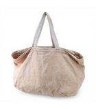 ジェラートピケ gelato pique トートバッグ シルバースターステッチ ピンク キャンバス地