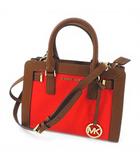 マイケルコース MICHAEL KORS トートバッグ ハンド ショルダー 2WAY レッド 赤 バイカラー レザー