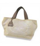 サマンサタバサ Samantha Thavasa トートバッグ ロゴ ベージュ バッグインバッグ キャンバス地