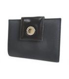 ブルガリ BVLGARI 手帳カバー カードケース 手帳 ホック開閉 黒系 イタリア製