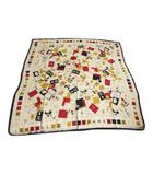 シャネル CHANEL ヴィンテージ 大判スカーフ No5 デザイン スケッチ イラスト柄