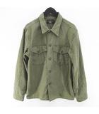アールエルラルフローレン RL RALPH LAUREN カバーオール ミリタリージャケット シャツジャケット S 緑系 グリーン 胸ポケット 無地 ブルゾン