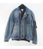 サカイ sacai SCM-304 451 304 ジージャン デニムジャケット MA-1 ドッキング 1 青系 ブルー インディゴ 日本製 ジップアップ 裏地