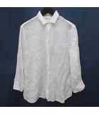 メーカーズシャツ カマクラ MAKER'S SHIRT 鎌倉 HIGH COUNT & TWIST 21×21 七分袖 シャツ ブラウス 11 白系 ホワイト 無地 ボタン 透け感 ピュアリネン