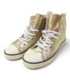 ポロ ラルフローレン POLO RALPH LAUREN ハイカットスニーカー ポニー 24.0cm ゴールド