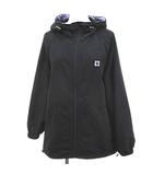 アウトドアプロダクツ OUTDOOR PRODUCTS マウンテンパーカー ジャケット UV バックイン 多機能パーカー L 黒系 ブラック ジップアップ ロゴ 反射プリント