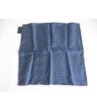 ルイヴィトン LOUIS VUITTON モノグラム柄 ポケットスクエア ポケットチーフ ネイビー 紺系 M73495 シルク イタリア製