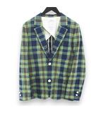 ビズビム VISVIM 0112105013022 チェック柄 テーラード ジャケット 背抜き 2 緑系 グリーン 日本製 裏地