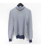 メゾンマルジェラ 14 Maison Margiela 14 S50HA0788 S16254 ボーダー 長袖 ニット セーター タートルネック S 青系 ブルー リブ