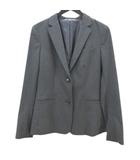 ユニクロ UNIQLO テーラード シングル ジャケット M グレー 灰系  裏地 ストレッチ