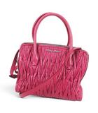 ミュウミュウ miumiu マテラッセ 2WAY ハンド ショルダー バッグ ピンク レザー