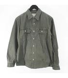 エルエルビーン L.L.BEAN ヴィンテージ 長袖 シャツ M 灰系 グレー 胸ポケット ボタン 無地