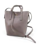  VISONA ヴィソナ ハンド ショルダー 2WAY バッグ グレージュ レザー