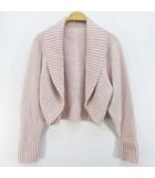 フォクシー FOXEY 42370-KAJ0054NM カシミヤ 長袖 カーディガン ボレロ ピンク 無地 ショールカラー リブ 日本製