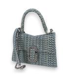 マークジェイコブス MARC JACOBS THE MINI TOP HANDLE  ハンド ショルダー 2WAYバッグ チェーン総柄 デニム ブルー