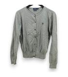 ポロ ラルフローレン POLO RALPH LAUREN 長袖 カーディガン ニット M グレー系 クルーネック ロゴ刺繡 PIMA COTTON