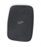 シャネル CHANEL メイクポーチ ブラック 黒  ツイードパイピング ブラック 黒