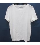 ジルサンダー JIL SANDER 半袖 Tシャツ 白系 ホワイト 無地 ヴィンテージ加工 透け感 イタリア製