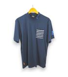 アヴィレックス AVIREX GOLF モックネックTシャツ 半袖 シャツ M 紺系 ネイビー 刺繍 プリント