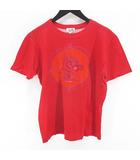 エルメス HERMES ヴィンテージ LES TUILERIES チュイルリー 半袖 Tシャツ カットソー L 赤系 レッド イタリア製 プリント