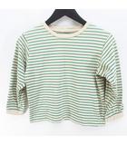 コーエン coen ボーダー 長袖 Tシャツ カットソー ロンT 120 ベージュ系 リブ