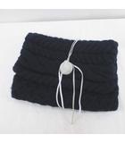  Sieste Peau シエスタポー ニットクラッチBAG シェル ネイビー 紺系  ウール