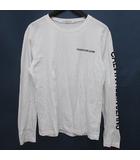 長袖 Tシャツ ロンT M 白系 ホワイト プリント