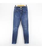 マザー mother デニムパンツ ジーンズ スキニーパンツ ジップフライ 24 紺系 ネイビー インディゴ ストレッチ ロング丈