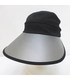 ランバン スポール LANVIN SPORT ゴルフ 2WAYハット サンバイザー 帽子 F 黒系 ブラック 切替 リボン マジックテープ