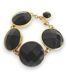ケイトスペード KATE SPADE ブラックストーン付きゴールドブレスレット ファセットカット アクセサリー