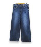 セオリー Theory ワイドクロップドデニム パンツ ジーンズ 27 インディゴ系 ジップフライ サイドポケット バックポケット