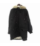 パッゾ PAZZO モッズコート フーディー フェイクファー アウター 黒 ブラック /RO