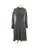  マラミュート Malamute ニットワンピース ひざ丈 ハイネック F グレー 白 ホワイト mlm22AW-WG02 /YT