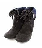 カンペール CAMPER Spiral ショートブーツ レースアップ スエード 39 25cm グレー ネイビー 46418-003 /TK